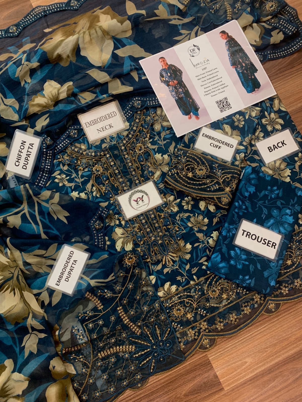 Imrozia Printed Embroidered Lawn 3PC Unstitched Memon Clothes